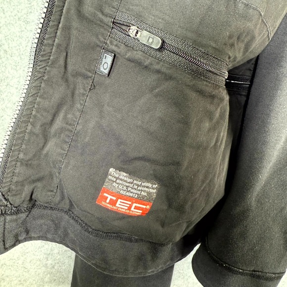 Scottevest Chloe Glow Hoodie Womens Large Black Travel TEC Pockets Full Zip - Picture 10 of 11